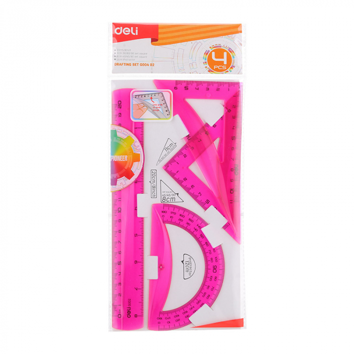 Set Geometrie 4 Piese Color Eg00402 Deli [2]