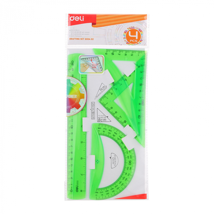 Set Geometrie 4 Piese Color Eg00402 Deli [3]