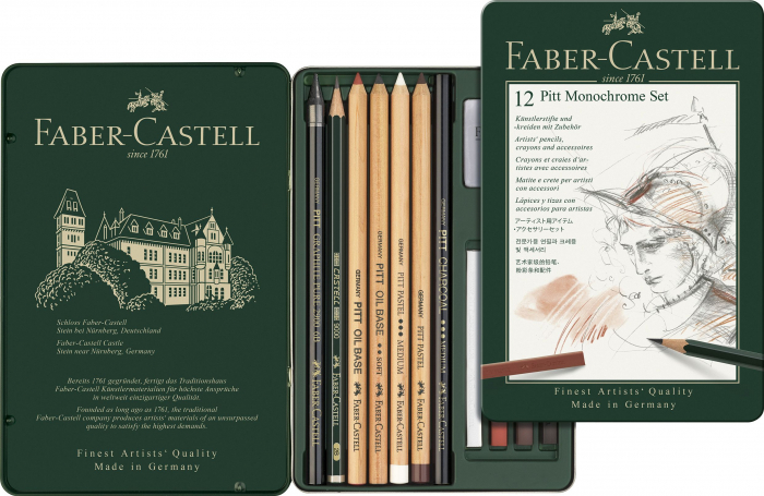 Set Pitt Monochrome 12 Buc Nou Faber-Castell [2]