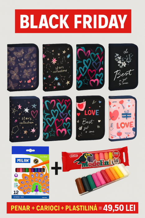 Set promoțional – Penar + Carioci MILAN + Plastilină DACO [1]