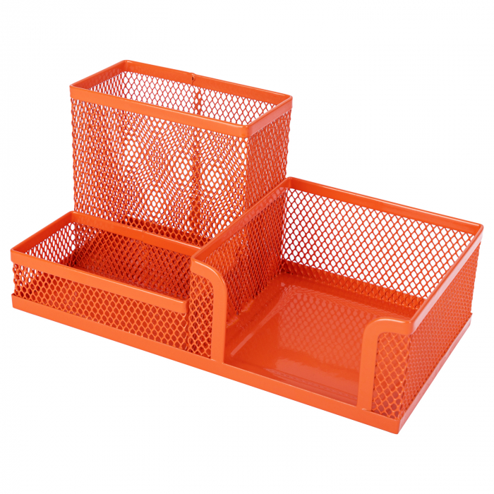 Suport Birou 3 Compartimente Mesh Color Deli [4]