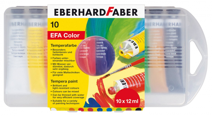 Tempera 10 Culori 12 Ml Cut Plastic Eberhard Faber [1]