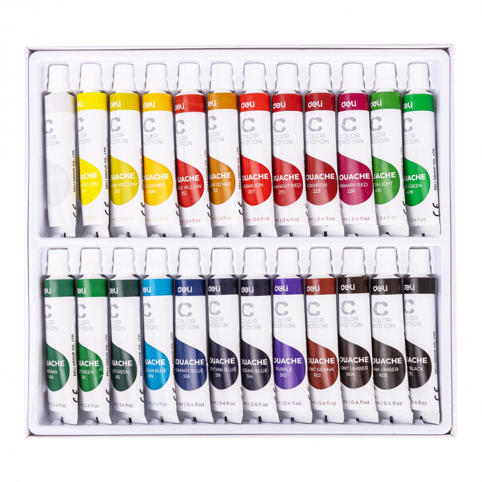 Tempera 24 Culori 12Ml Deli [2]