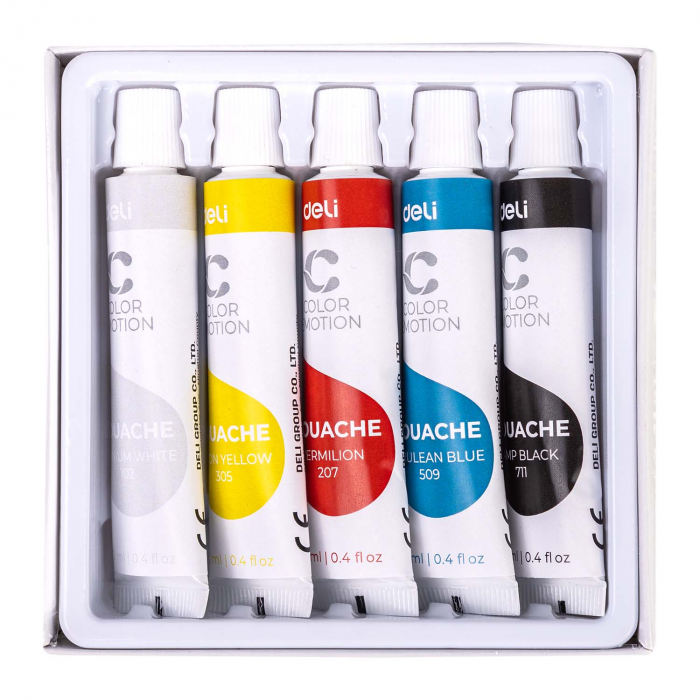 Tempera 5 Culori 12Ml Deli [2]