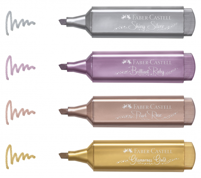Textmarker Set 4 Metalizat Faber-Castell [2]