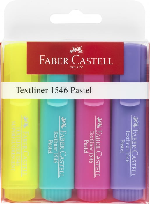Textmarker Set 4 Pastel Faber-Castell [1]