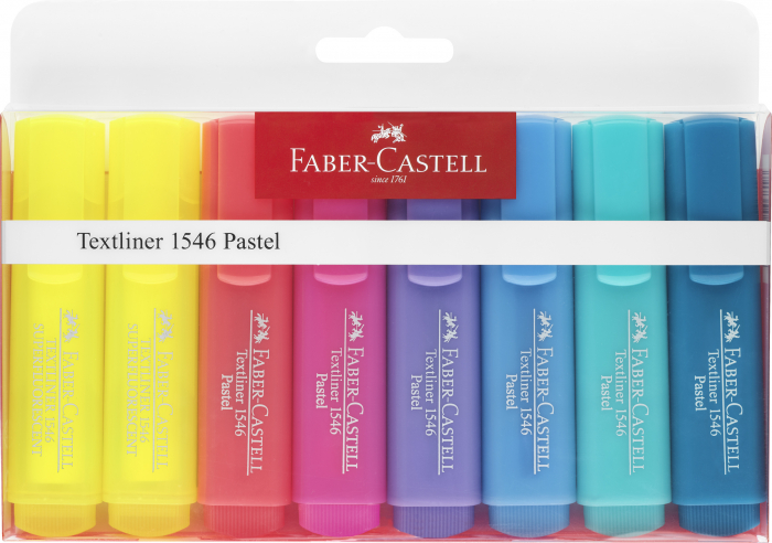 Textmarker Set 8 (6 Pastel + 2 Galben) 1546 Faber-Castell [1]