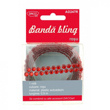 Accesorii craft - Accesorii Craft - Ad247R Banda Bling Rosu Daco