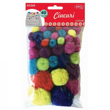 Accesorii craft - Accesorii Craft - Ad309 Ciucuri Colorati Daco