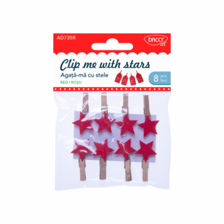 Accesorii craft - Accesorii Craft - Ad735R Agata-Ma Cu Stele Rosu Daco