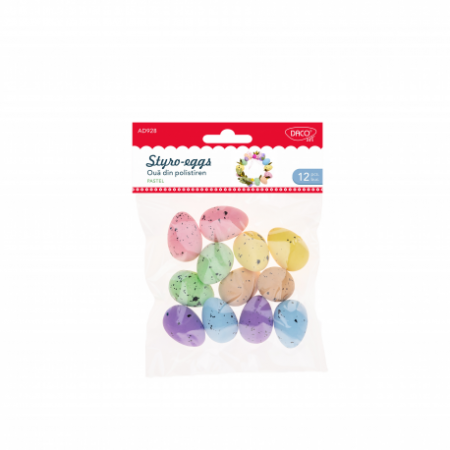 Accesorii craft - Accesorii Craft - Ad928 Oua Polistiren 3.5Cm Set 12 Daco