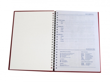Agenda Nedatata A5 Clasica cu Spira Ascunsa Arhi Design [3]