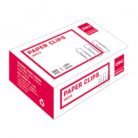 Agrafe. Pioneze. Clipsuri. Ace cu Gamalie. Elastice - Agrafe Metal 50Mm 100 Buc/Cut Deli