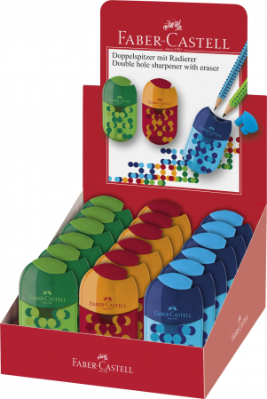 Ascutitori & Radiere - Ascutitoare Cu Radiera Two Tone Cul Asortate Faber-Castell