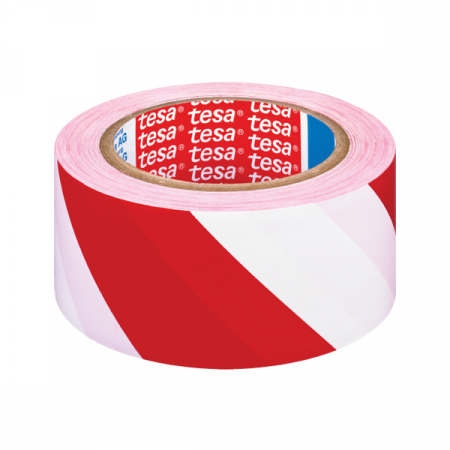 Benzi adezive - Banda Adeziva Marcare Rosu/Alb 33M 50Mm Tesa