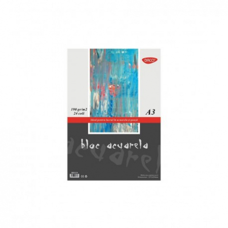 Arta si grafica - Bloc A3 Acuarela 190Gr  24 File Daco Bd319