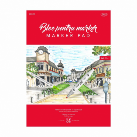 Caiete & Bloc Desen - Bloc A3 Markere 130G 24 Coli Bd3130