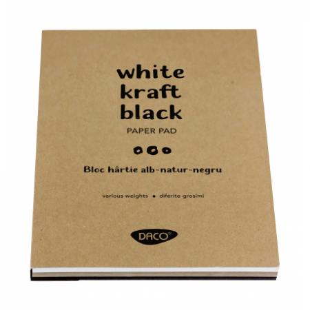 Arta si grafica - Bloc A4 Alb-Natur-Negru 60 File Daco Bd403