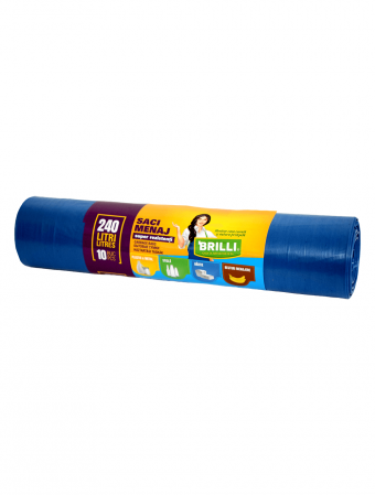 Saci menajeri - BRILLI SACI MENAJ 240L 10/SET colectare selectiva,diverse culori