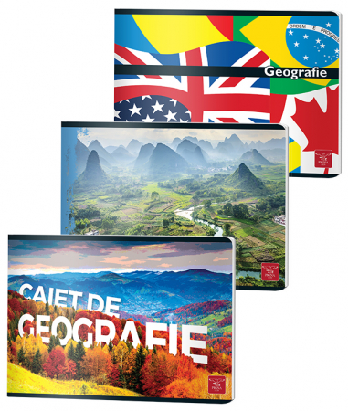 Caiete & Bloc Desen - Caiet Geografie 24F Color Pigna