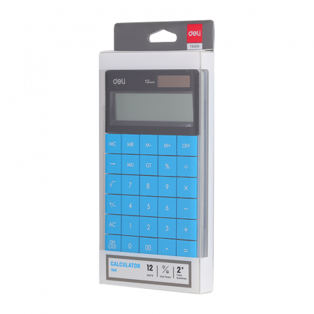 Calculator Birou 12Dig Modern Albastru Deli [1]