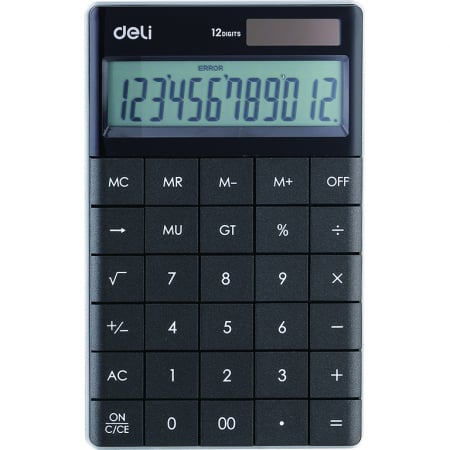 Calculatoare de birou - Calculator Birou 12Dig Modern Negru Deli