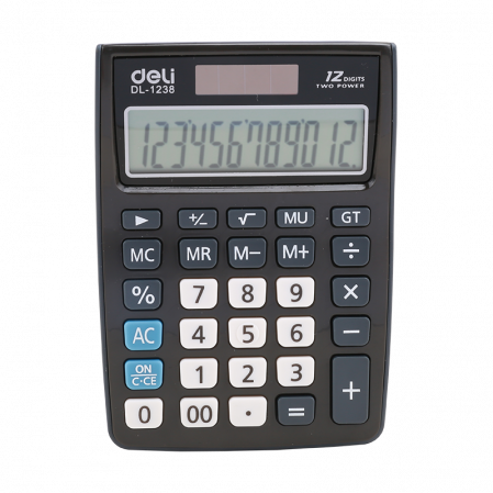 Calculatoare de birou - Calculator Birou 12Dig Negru 1238 Deli