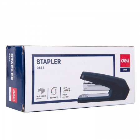 Capsator 25 Coli 24/6 Half Strip Efortless Negru Deli [2]