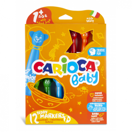 Carioci - Carioca 12 Culori Teddy Markers Baby 42816