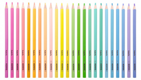 Creioane Colorate 24 Culori Pastel Triunghiulare Kores [1]