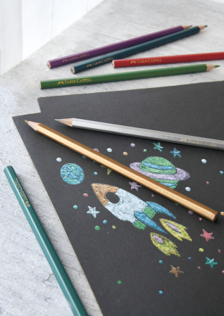 Creioane Colorate Metalizate 10 Culori Faber-Castell [1]