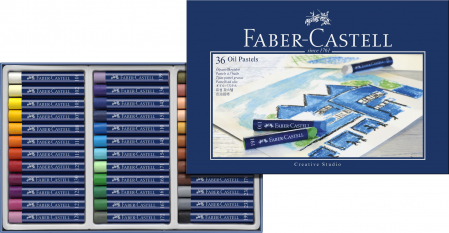 Creioane colorate acuarela - Creioane Ulei Pastel 36 Culori Faber-Castell