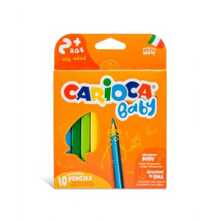 Creioane colorate - Creion Color 10 Culori Carioca Baby 42819