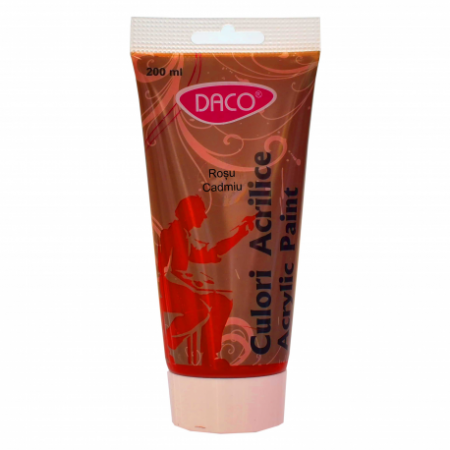 Culori acrilice - Culori Acril 200Ml Daco Rosu Cadmiu Cu3200Rcd