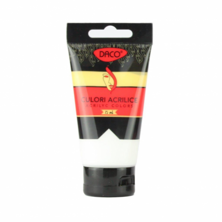 Culori acrilice - Culori Acril 75Ml Daco Alb Titan Cu375W