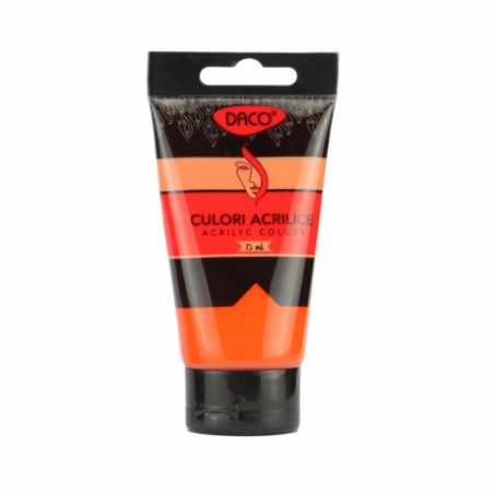 Culori acrilice - Culori Acril 75Ml Daco Portocaliu Cu375P