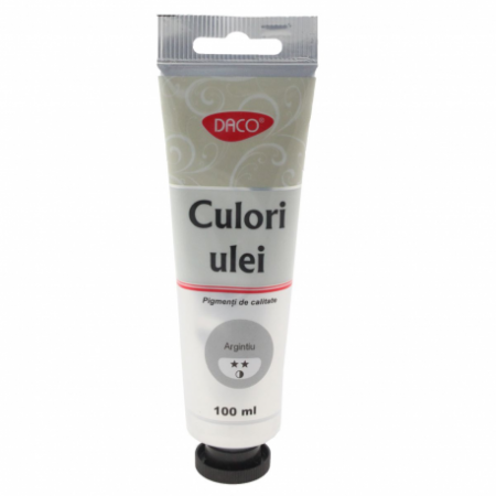 Pensule, Acuarele, Tempera, Guase - Culori Ulei 100Ml Daco Argintiu Cu4100Ag