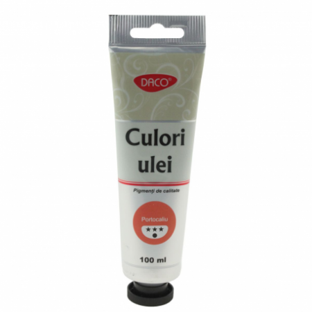 Pensule, Acuarele, Tempera, Guase - Culori Ulei 100Ml Daco Portocaliu Cu4100P