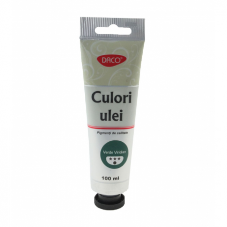 Pensule, Acuarele, Tempera, Guase - Culori Ulei 100Ml Daco Verde Viridian