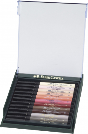 Cutie 12 Culori Pitt Artist Pen Tonurile Pielii Faber-Castell [1]