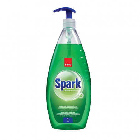 Detergenti pentru bucatarie - Detergent Vase Sano Spark Castravete, 1 L