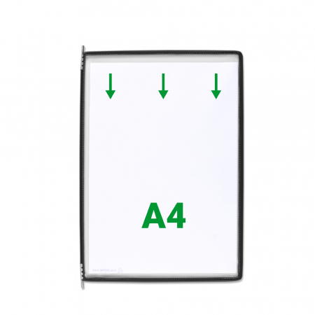 Sisteme de prezentare - Display Tarifold, A4, 10 Bucati/Set, Negru