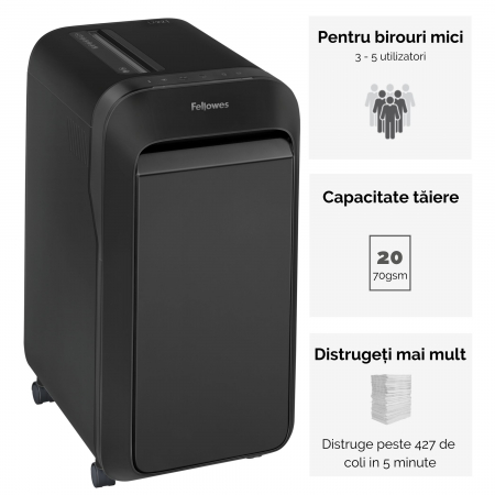 Distrugator Documente Lx221 Micro-Cut Negru Fellowes [1]