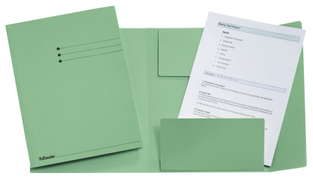 Dosare din carton - Dosar Carton Plic Verde Pal Esselte