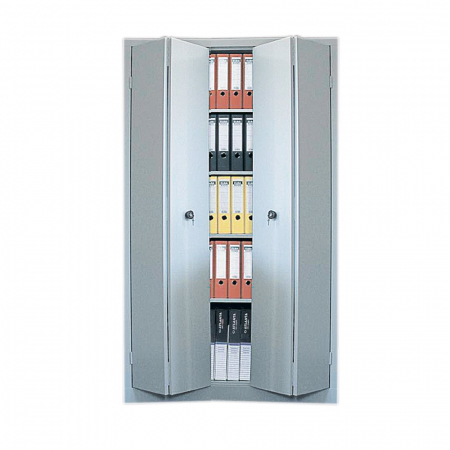 Dulapuri metalice - Dulap Metalic Ceha, Gri, 120X42X195 Cm, 2 Usi Pliabile Si 4 Polite