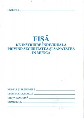 Tipizate - Fisa Individuala Protectia Muncii (Ssm)