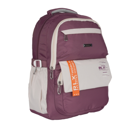 Ghiozdane si genti scolare - Ghiozdan RELAXION cu 2 compartimente si buzunare exterioare CLARET RED 44x33x23 cm