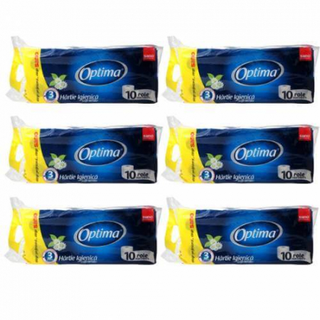 Hartie igienica - Hartie igienica Sano Optima, 3 straturi, 10 role