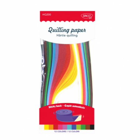 Accesorii craft - Hartie Quilling Aa 42.5X0.5Cm 200/Set Daco Hq200