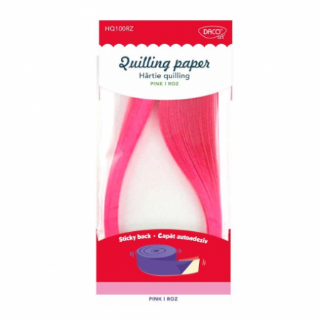 Accesorii craft - Hartie Quilling Aa Roz 42.5X0.5Cm 100/Set Daco Hq100Rz